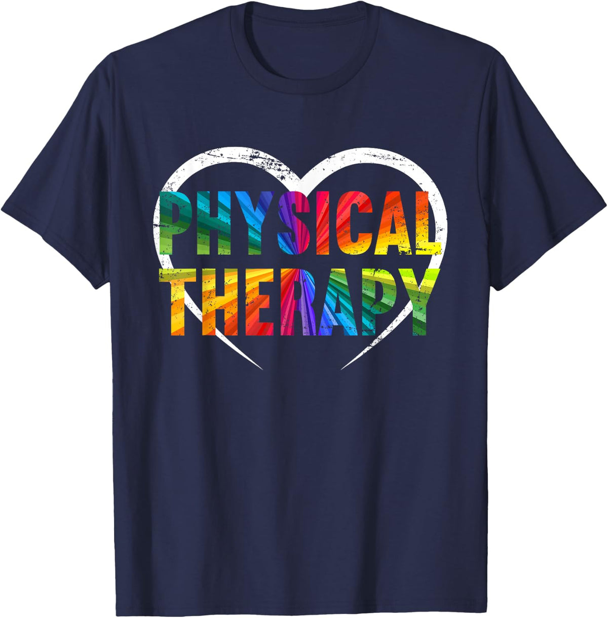 PT Motivational Therapy Gift Physical Therapy T-Shirt - Navy Blue