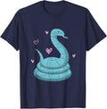 Reptile Lover Valentines Day Gift Idea Snake T-Shirt - Navy Blue