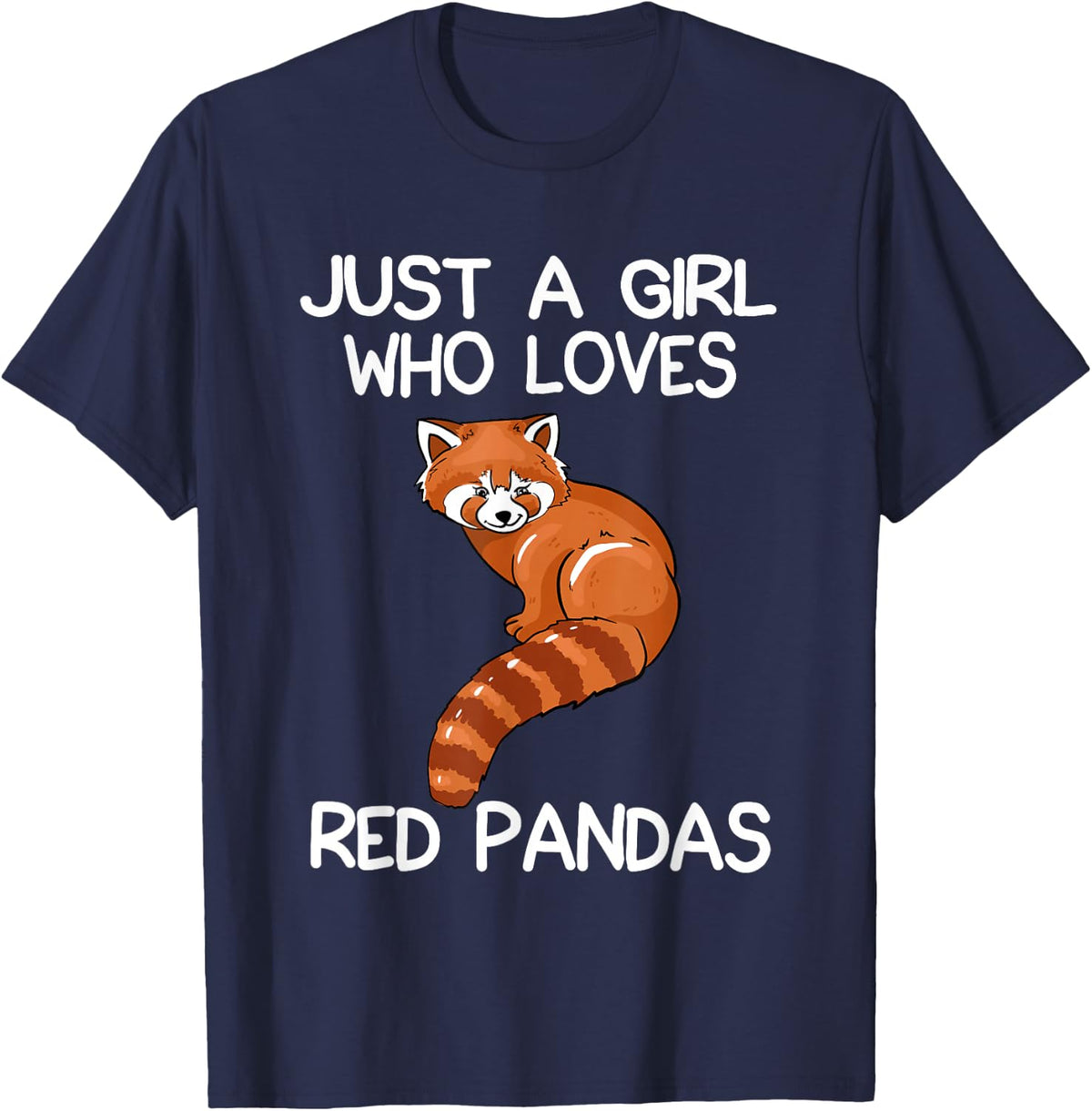 Nur Ein Mädchen Das Rote Pandas Liebt Gift Red Panda T-Shirt - Navy Blue