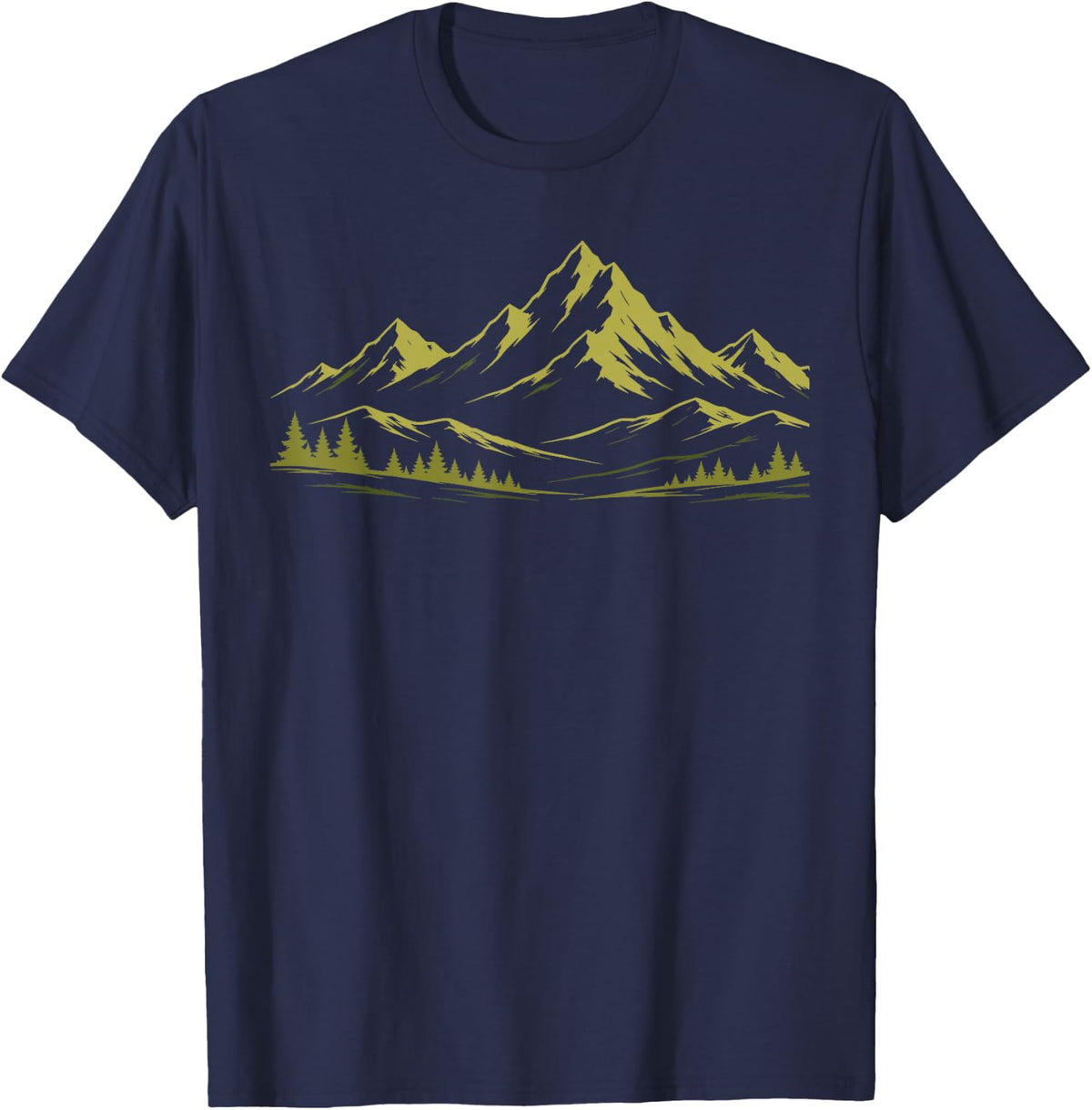 Outdoors Mountain T-Shirt - Navy Blue