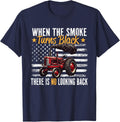 Tractor Pulling Power Smoke Turns Black Tractorpulling USA T-Shirt Tee for Men Women - Navy Blue