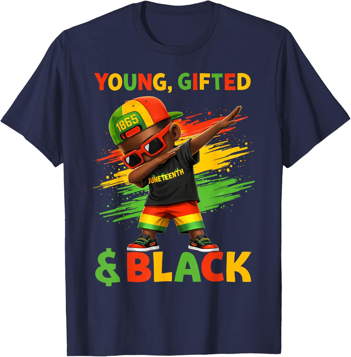 Boys Black History T-Shirt - Navy Blue