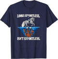 Dressage Rider Equestrian Training Hard Work Humor T-Shirt - Navy Blue