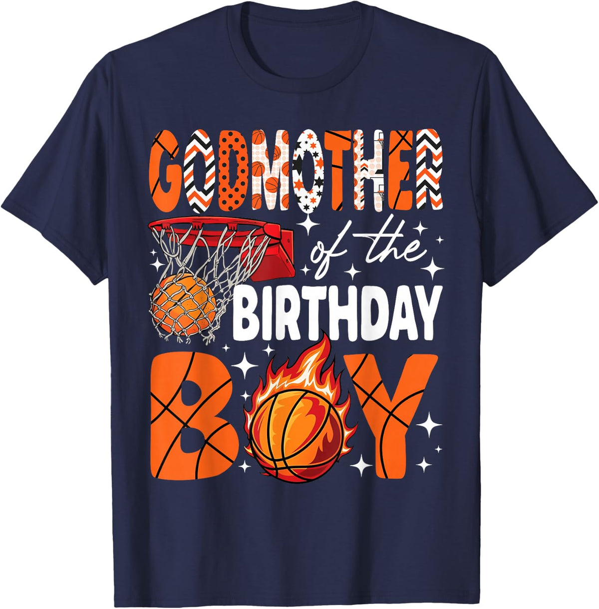 Godmother of The Birthday Boy T-Shirt - Navy Blue