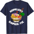 Valentines Day Gift Funny Japanese Noodle Kawaii Anime Ramen T-Shirt Small - Navy Blue
