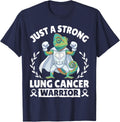 Just A Strong Lung Cancer Superhero Chameleon Warrior Fight T-Shirt - Navy Blue