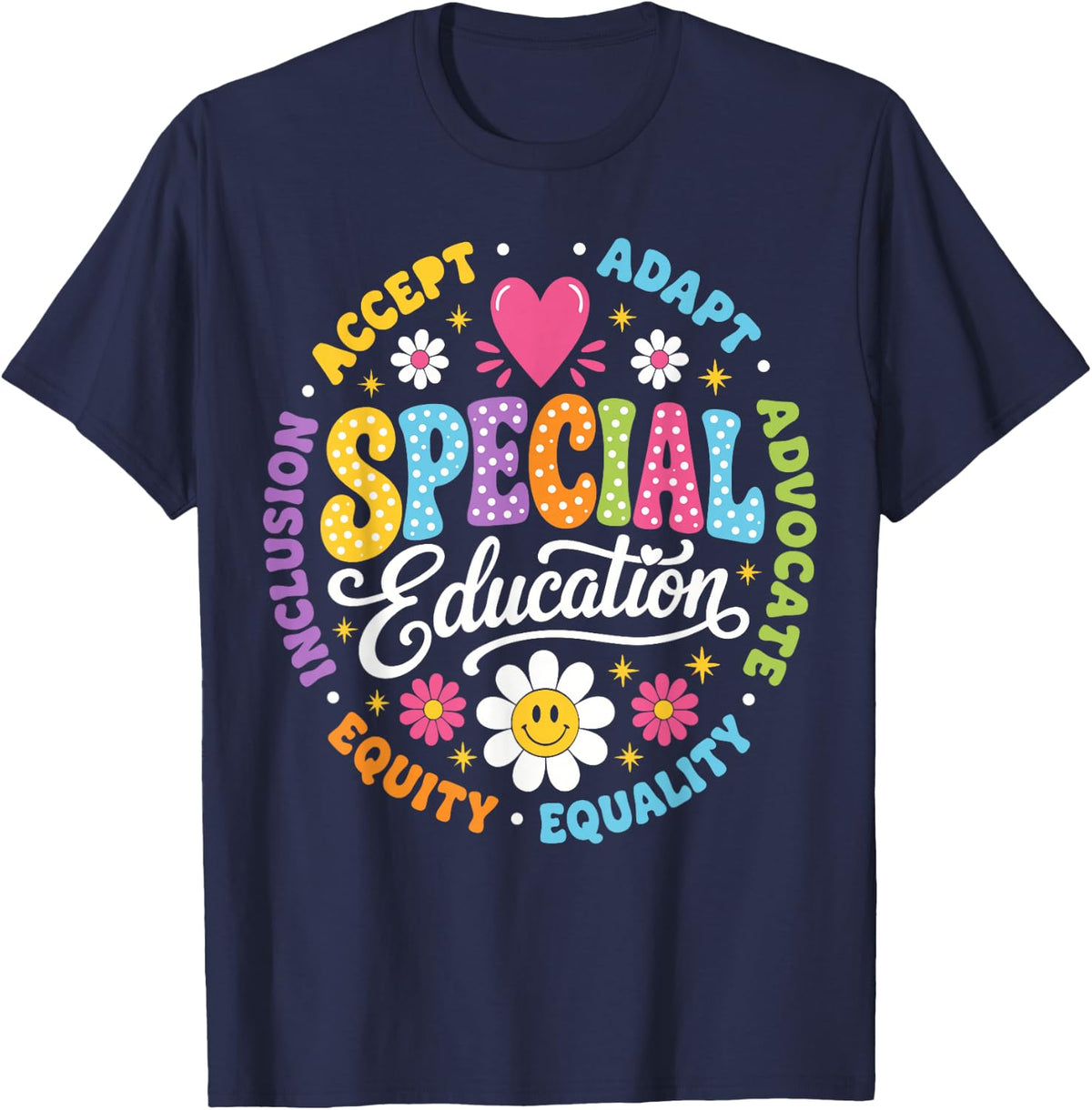 Special Education Team Inclusion SPED T-Shirt - Navy Blue