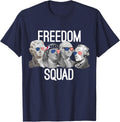 Freedom Squad Founding Fathers Revolution Mount Rushmore T-Shirt - Navy Blue
