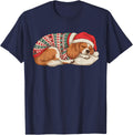 Cozy Cavalier King Charles Spaniel Ugly Sweater Nap Dog Mom T-Shirt - Navy Blue