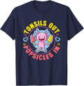 Kid's Tonsillectomy - Axolotl Tonsils Out Popsicles In T-Shirt - Navy Blue