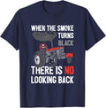Smoke Turns Black Tractor Pulling Power Tractorpulling T-Shirt - Navy Blue