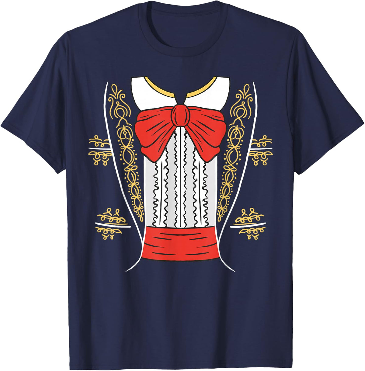 Mexican Mariachi Lazy Costume Tuxedo Cinco De Mayo T-Shirt - Navy Blue