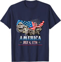 Mount Rushmore America Fourth of July National Park Lover T-Shirt - Navy Blue