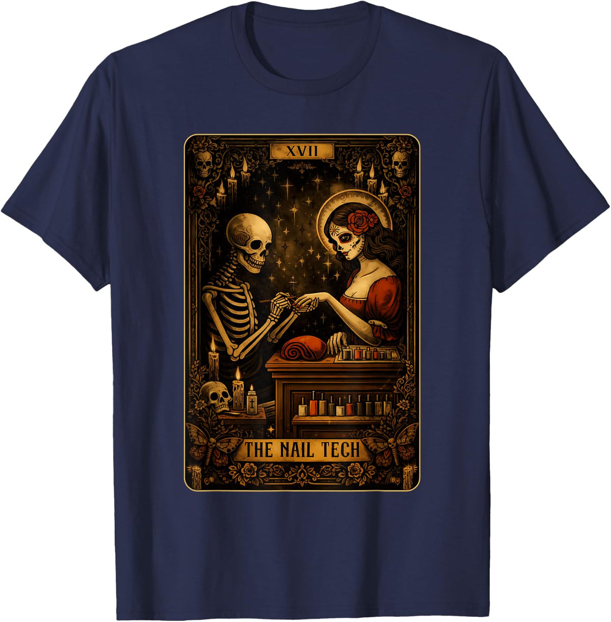 Tarot Card T-Shirt - Navy Blue