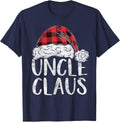 Uncle Claus Christmas Costume Gift Santa Matching Family T-Shirt - Navy Blue