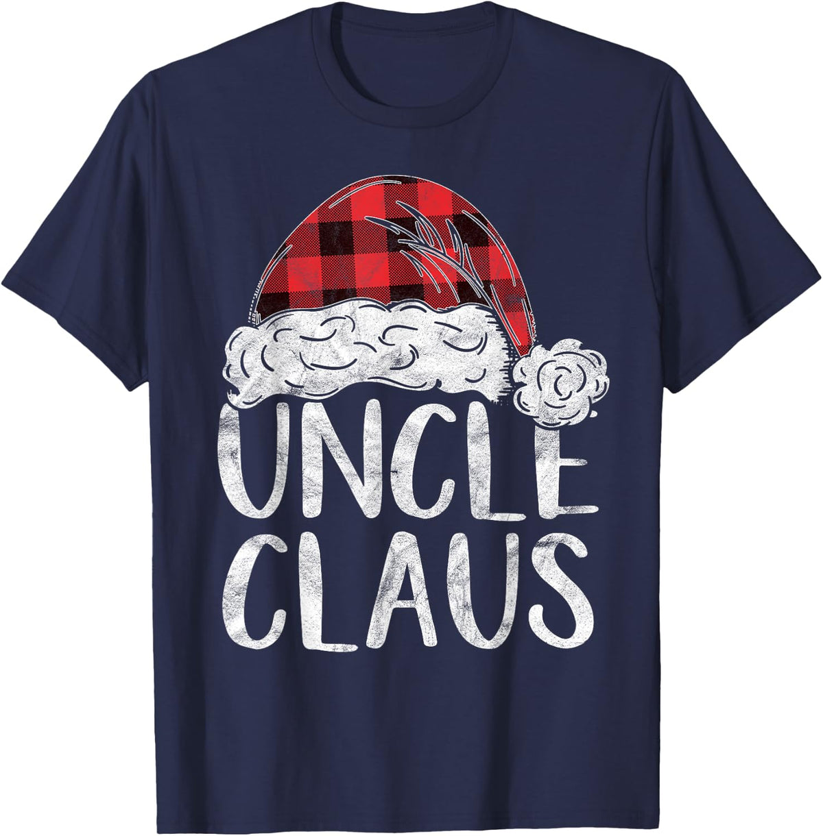 Uncle Claus Christmas Costume Gift Santa Matching Family T-Shirt - Navy Blue