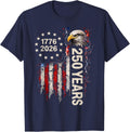 250 Years America Anniversary 250th Independence Day Freedom T-Shirt - Navy Blue
