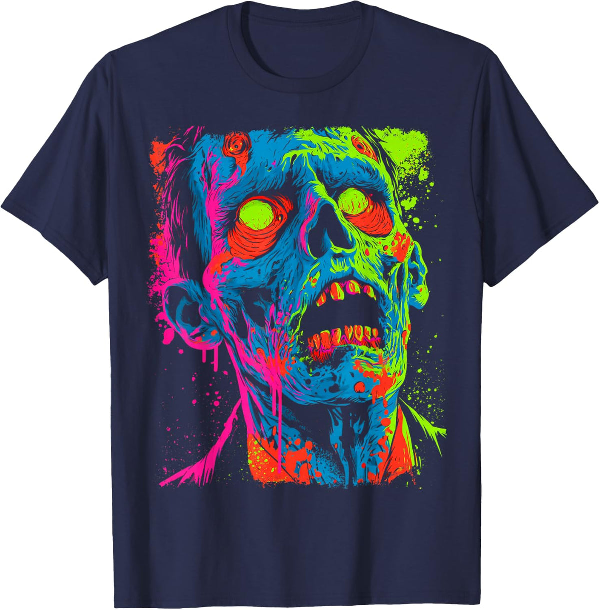 Zombie Designer T-Shirt - Navy Blue