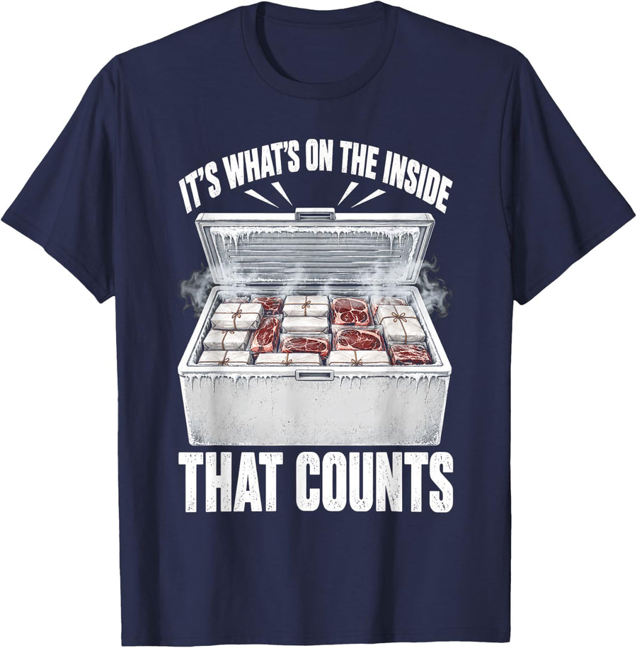 Funny Deer Hunting Whitetail Buck Hunter Men Women T-Shirt - Navy Blue