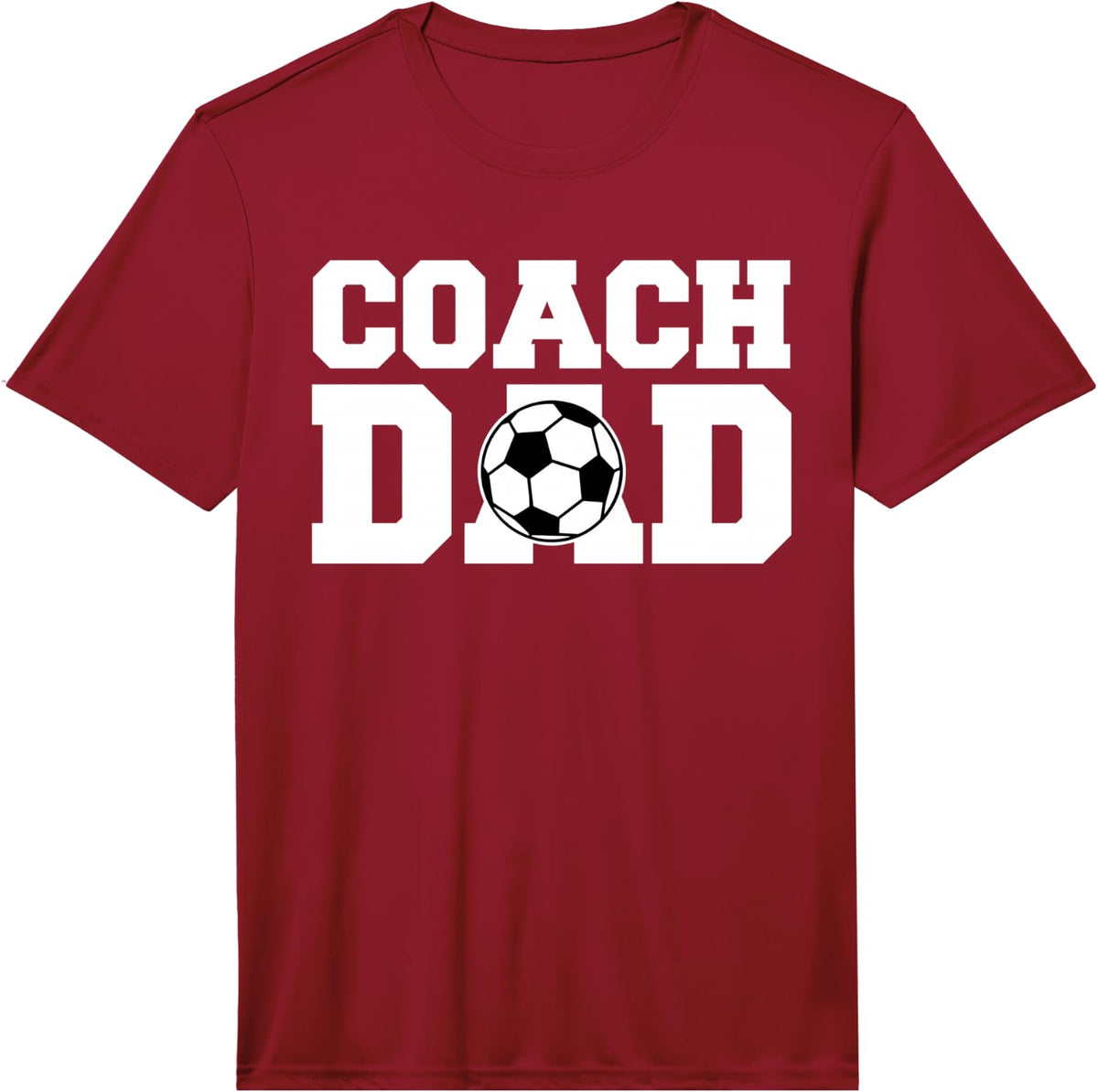 Coach Dad Soccer- Dad Soccer Coach Performance T-Shirt - Red