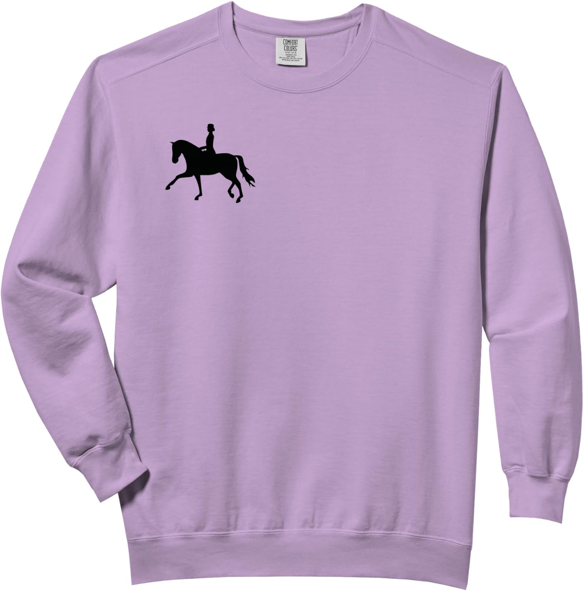 Dressage Horse Comfort Colors Adult Sweatshirt - Adult Unisex Orchid