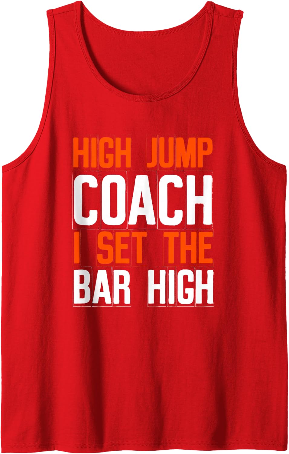 Track and Field Coach Design for A High Jump Coach Sleeveless Tank Top - Red