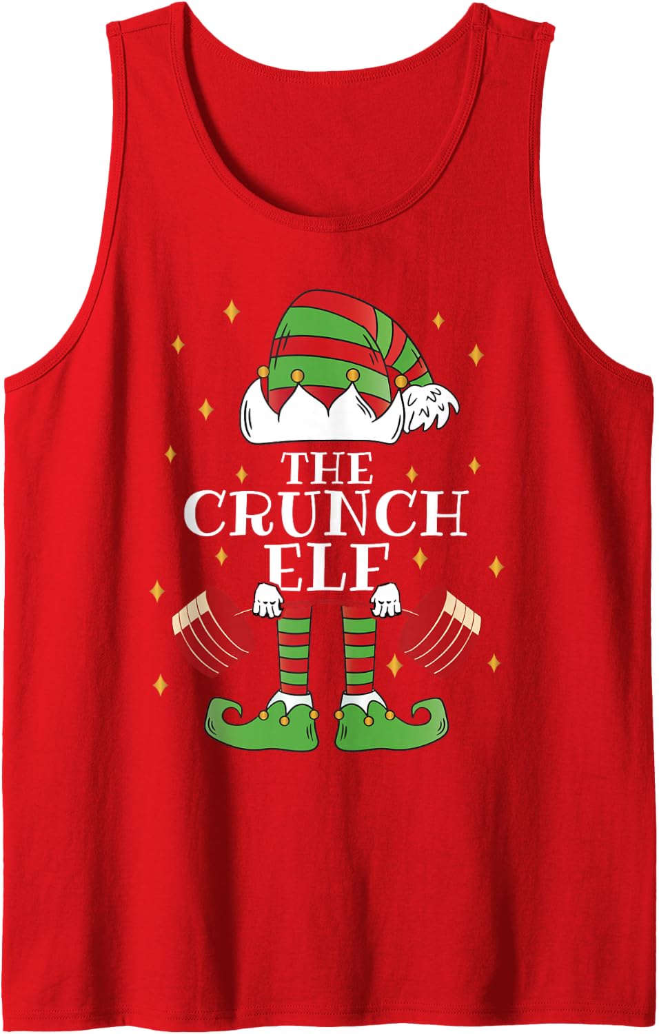 The Crunch Elf Fitness Sleeveless Tank Top - Red