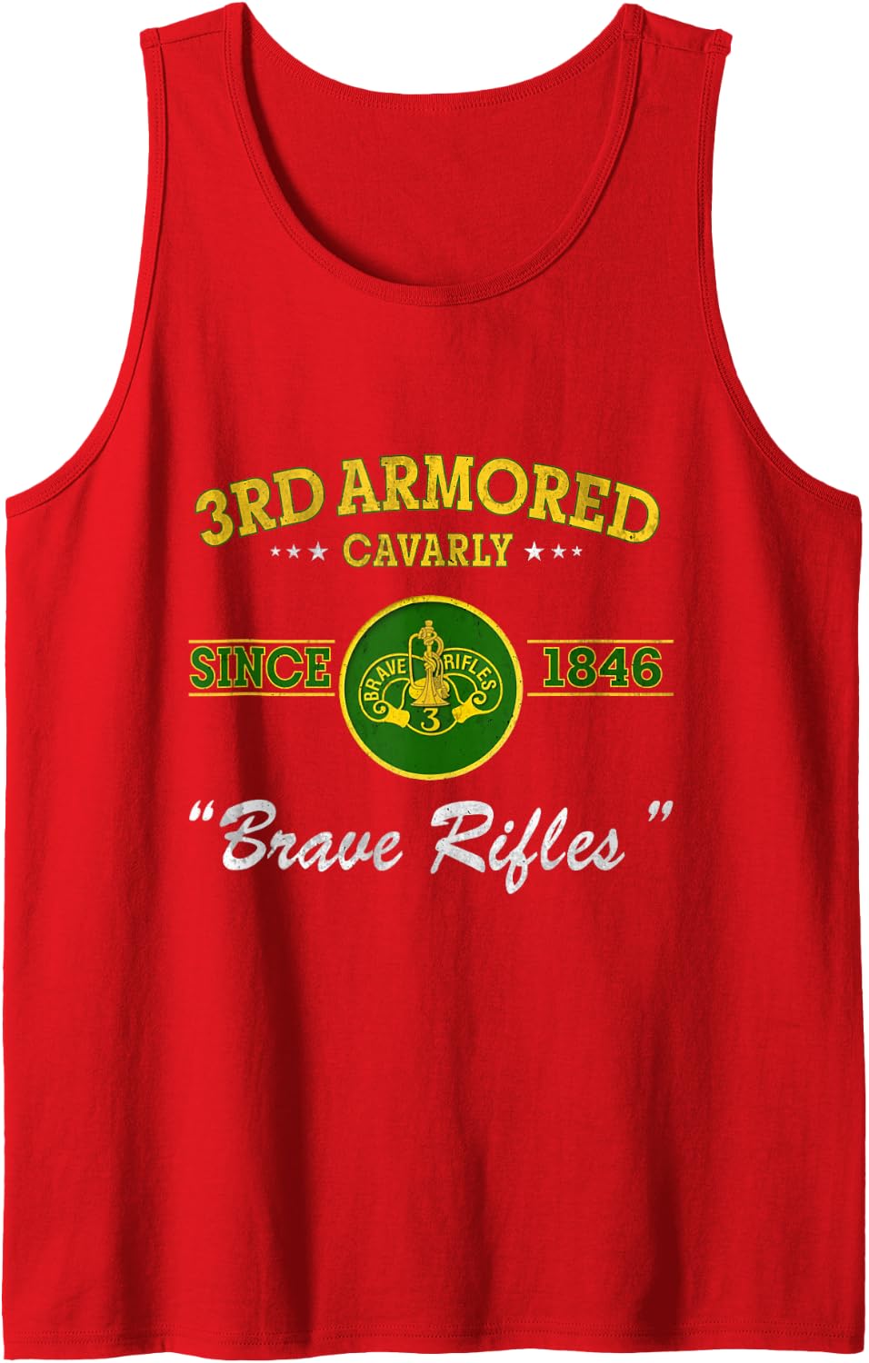 3rd Armored Cavalry Regiment Veteran Military Father Day Sleeveless Tank Top - Red