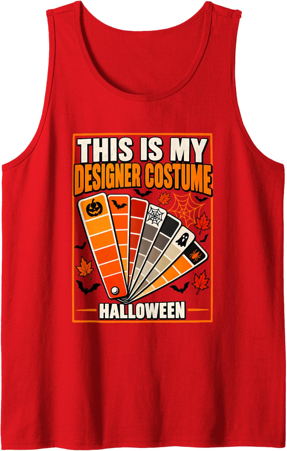 This is My Designer Costume Halloween Designer Costume Sleeveless Tank Top - Red