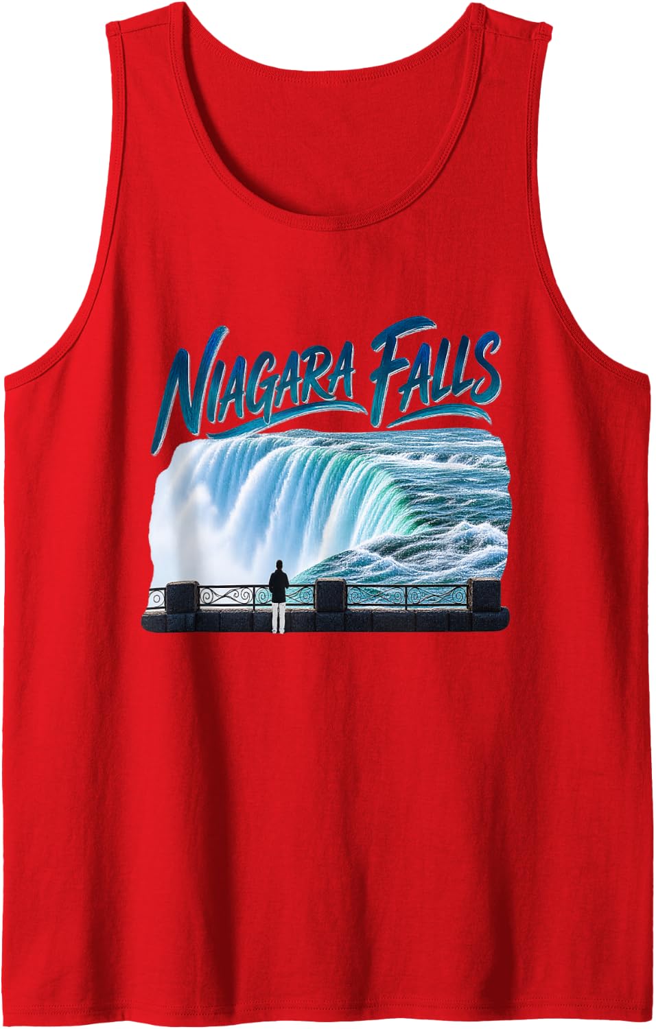 Niagara Falls Canada Design for Men Women Kid Travel Ontario Sleeveless Tank Top - Red