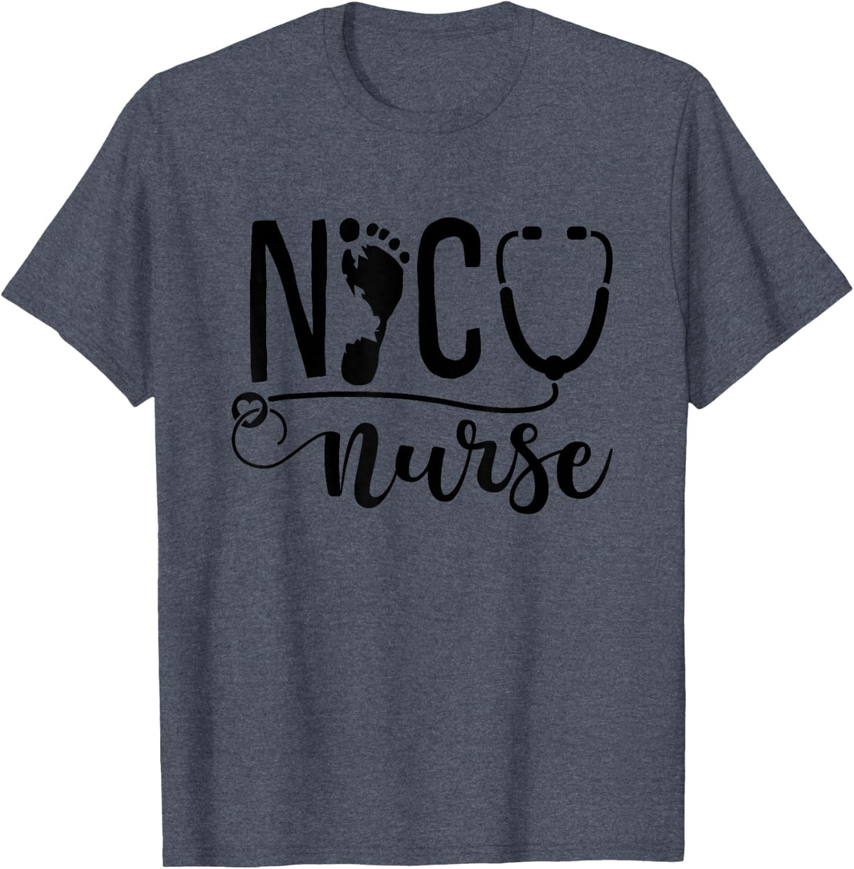 NICU Nurse T-Shirt - Heather Blue