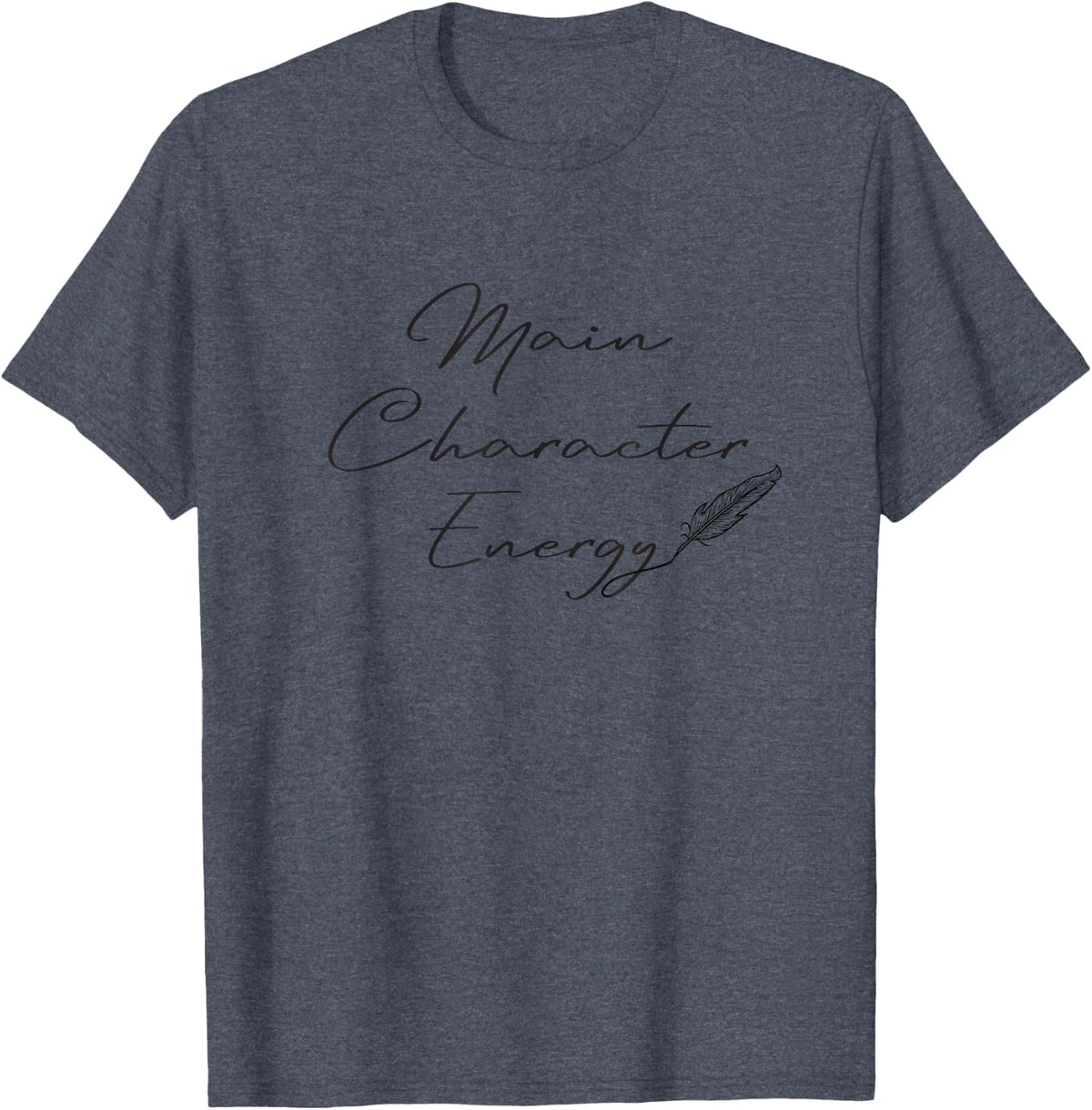 Main Character Energy Romance Book Reader Regency T-Shirt - Heather Blue