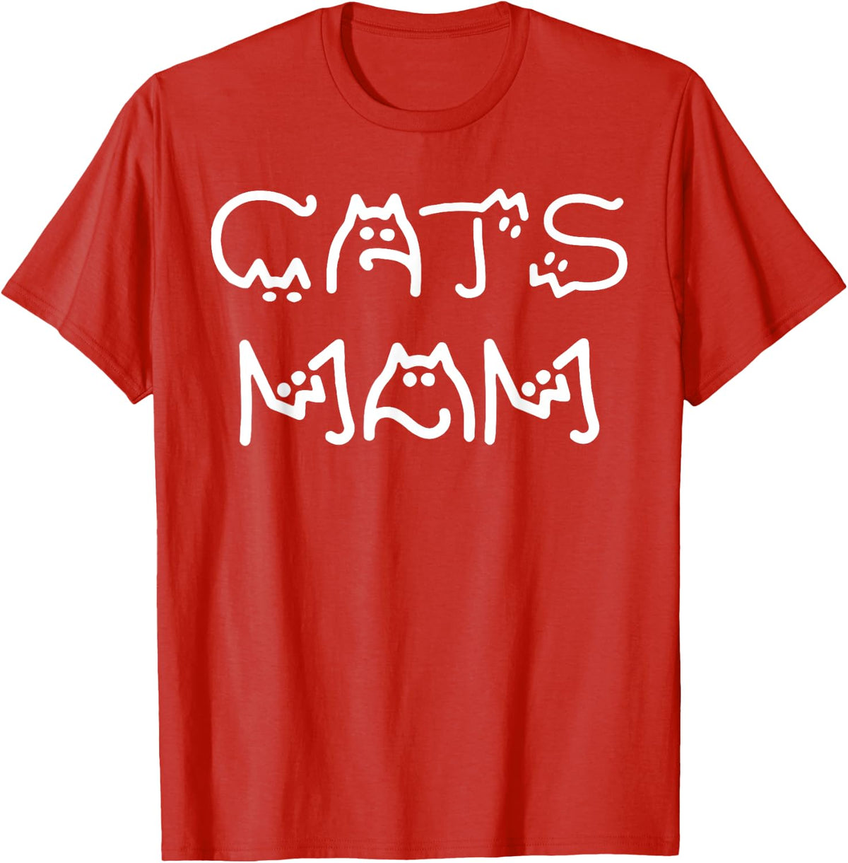 Funny Cats Mom For women Mothers Day T-Shirt - Red