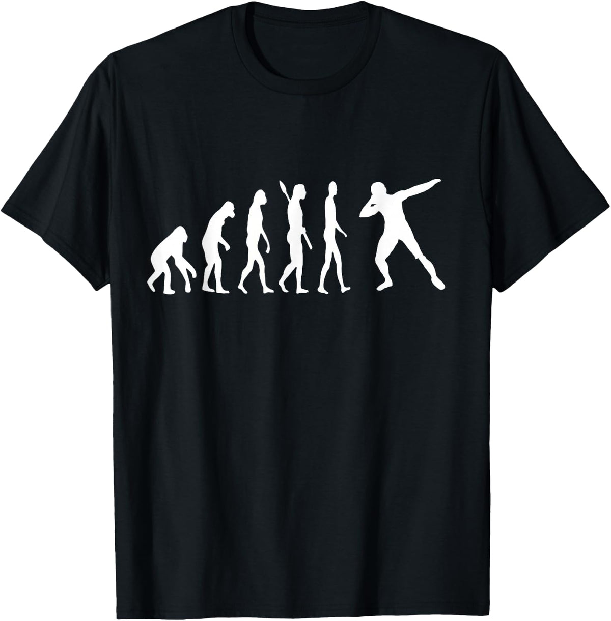 Shot Put Evolution Track And Field Thrower Athletes Shut Put T-Shirt - Black