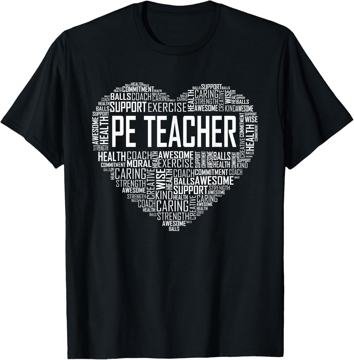 PE Physical Education Teacher P.E.Appreciation Gift Coach T-Shirt - Black