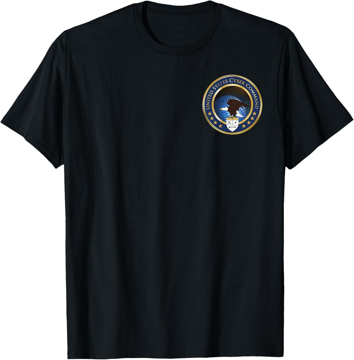 United States Cyber Command USCYBERCOM Patch Hacker T-Shirt Tee for Military and IT Professionals - Black