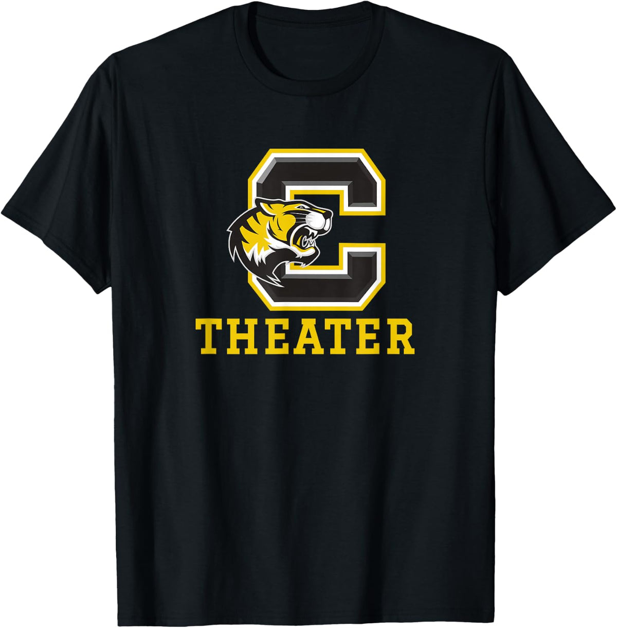 Bb Comer Memorial Tigers Theater T-Shirt - Black