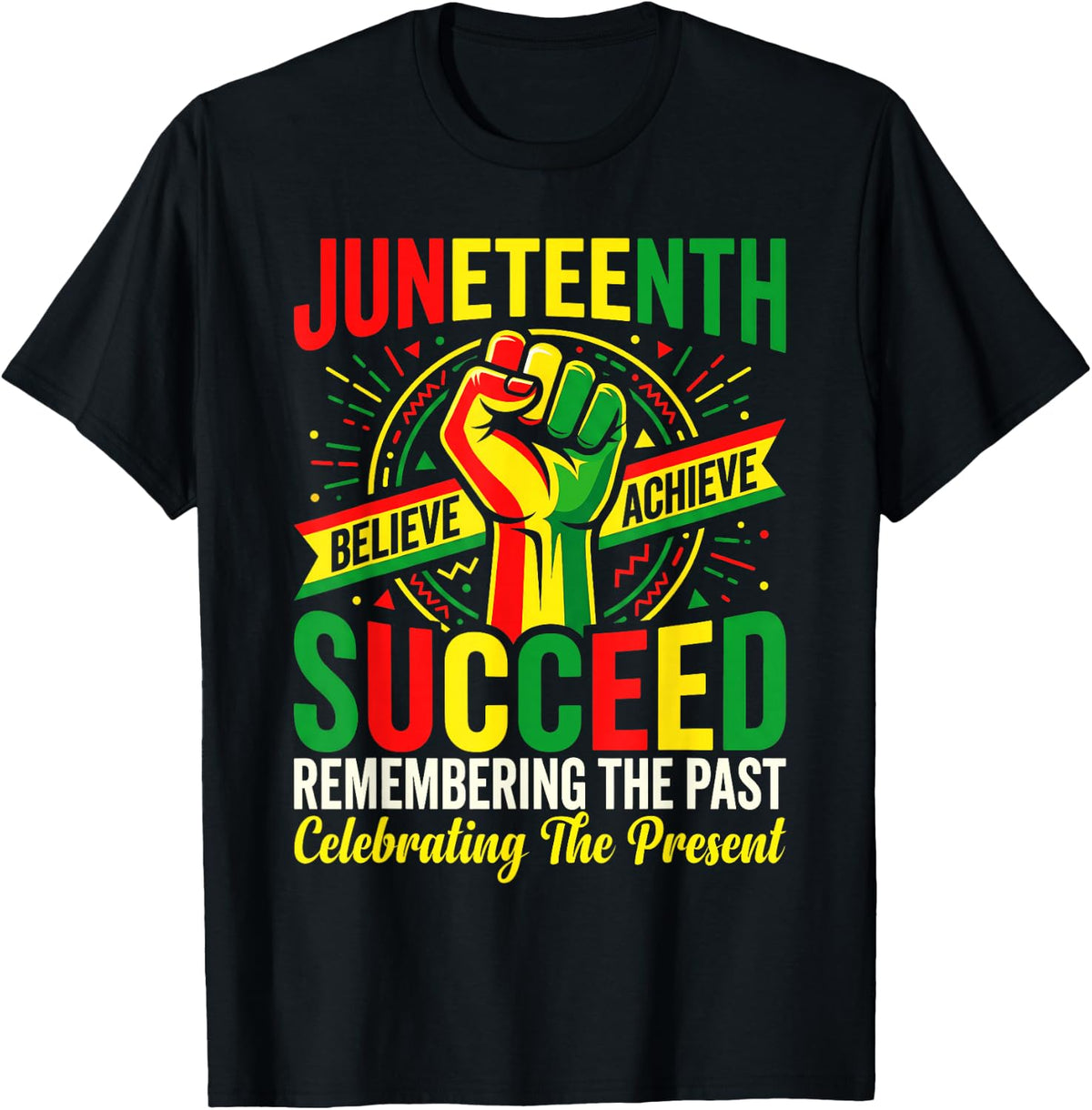 Juneteenth 1865 Ancestors Not Free 1776 Pride T-Shirt Tee for Men Women Kids - Black