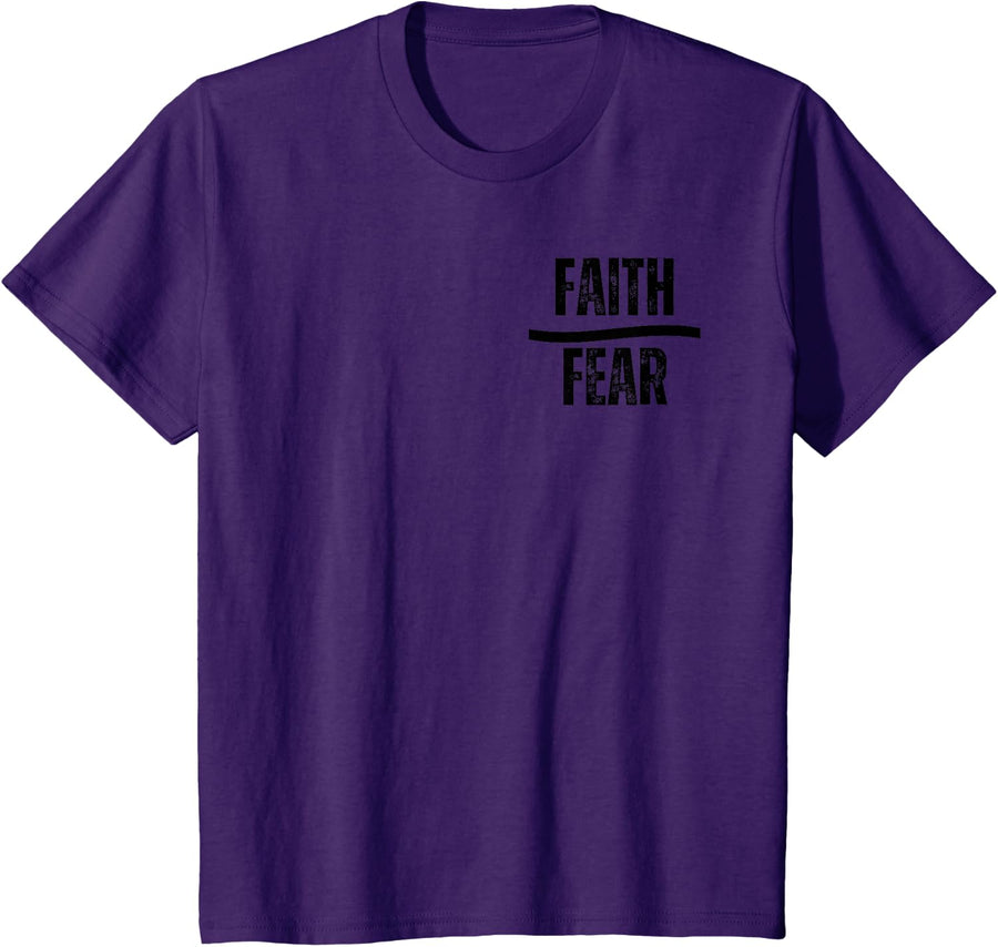 Faith Over Fear, Biblical T-Shirt - Purple