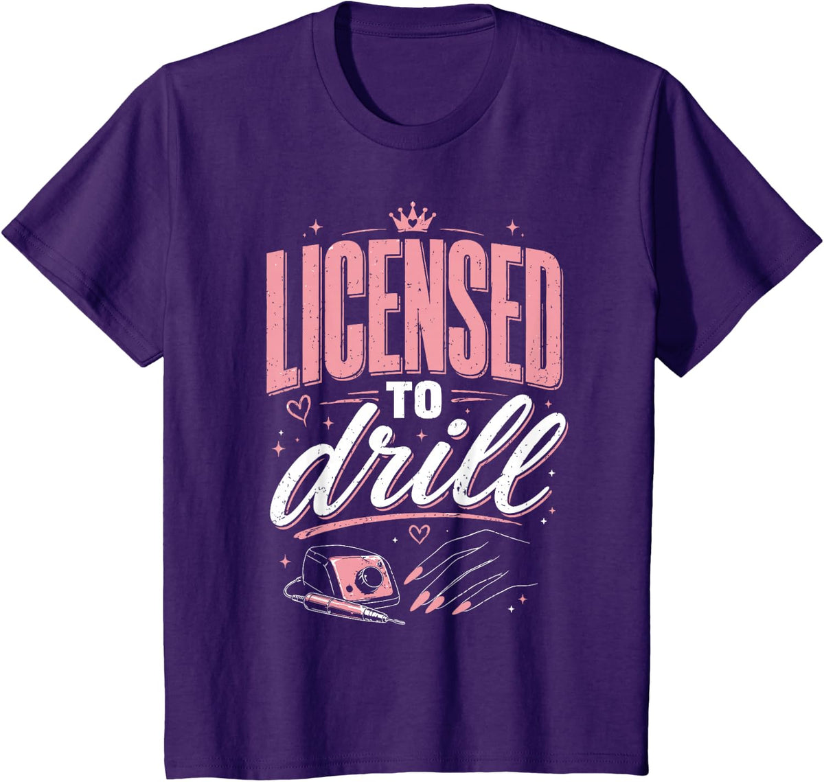 Nail Tech Pun Nail Artist Manicurist T-Shirt - Purple