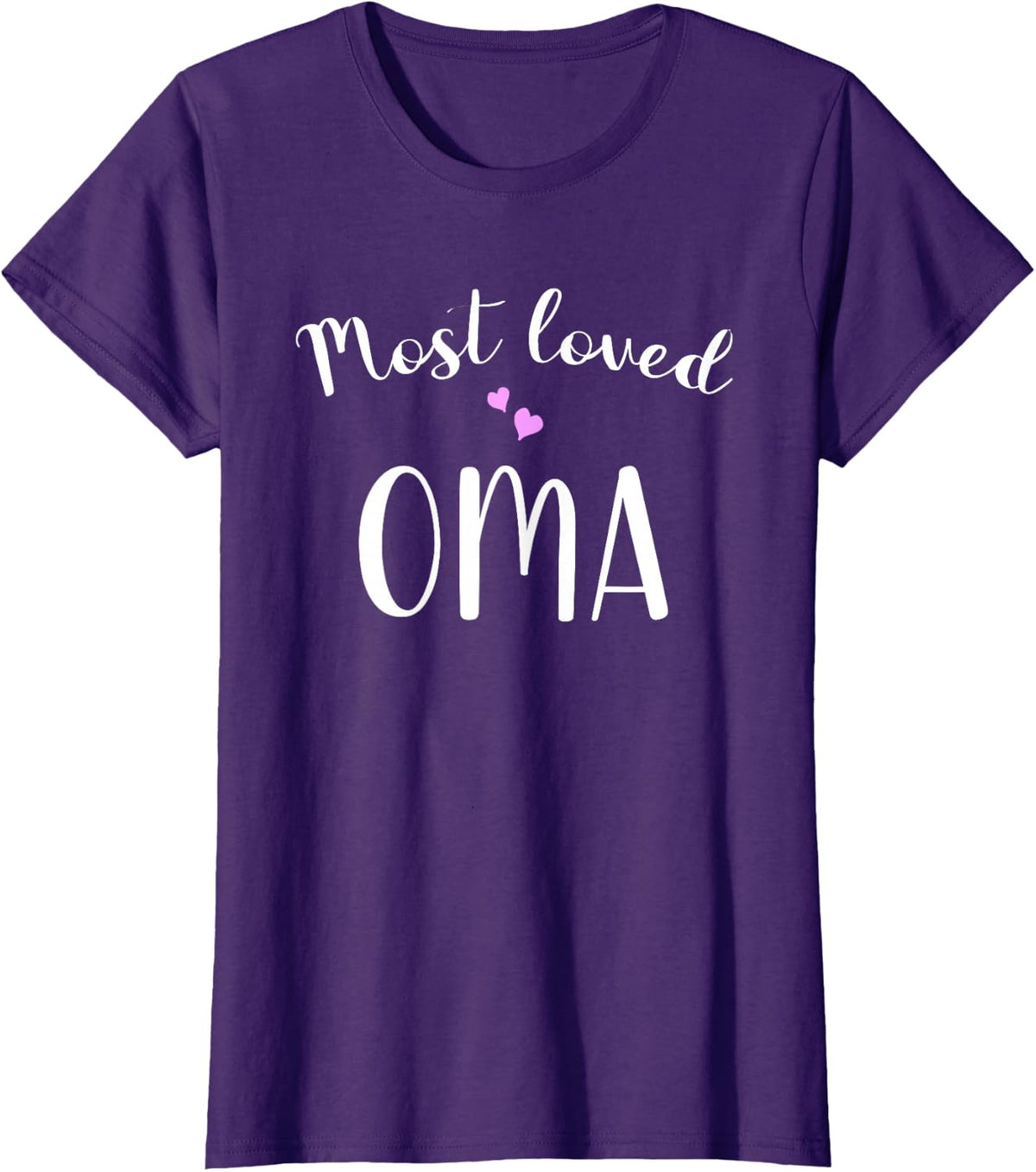 Most Loved Oma Cute Hearts T-Shirt - Purple