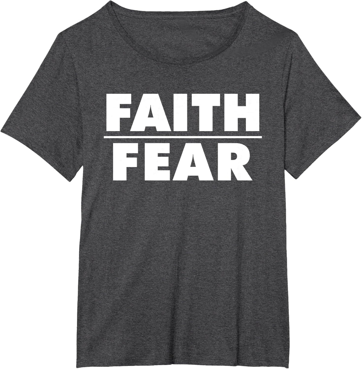 Faith over Fear T-Shirt - Dark Heather Grey