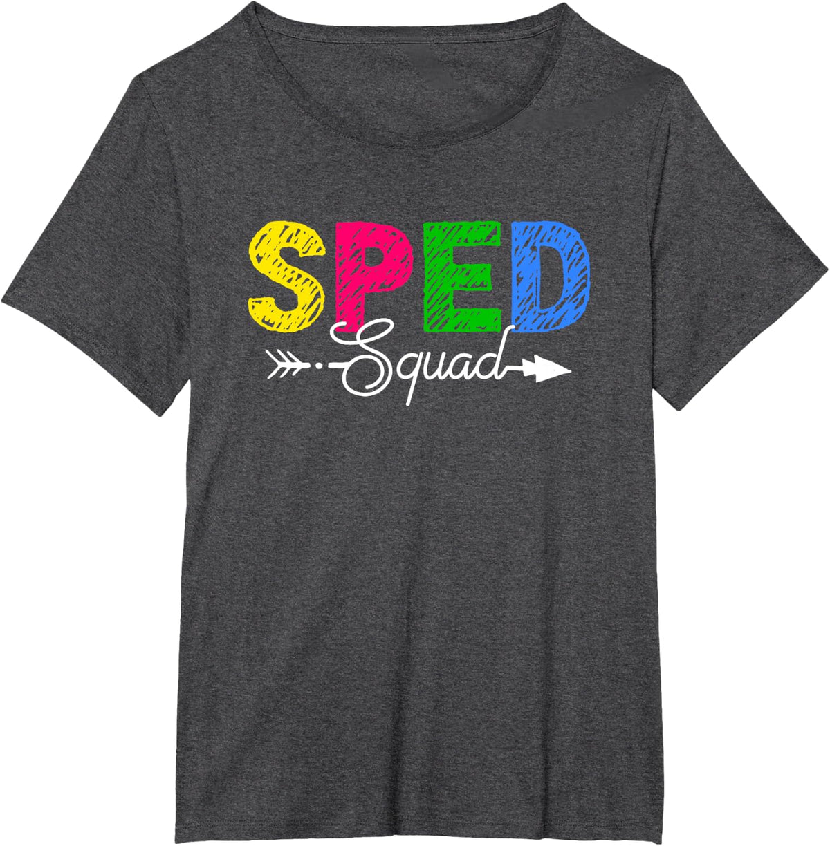 Special Education Life SPED Squad T-Shirt Tee for Teachers and Paraprofessionals - Dark Heather Grey