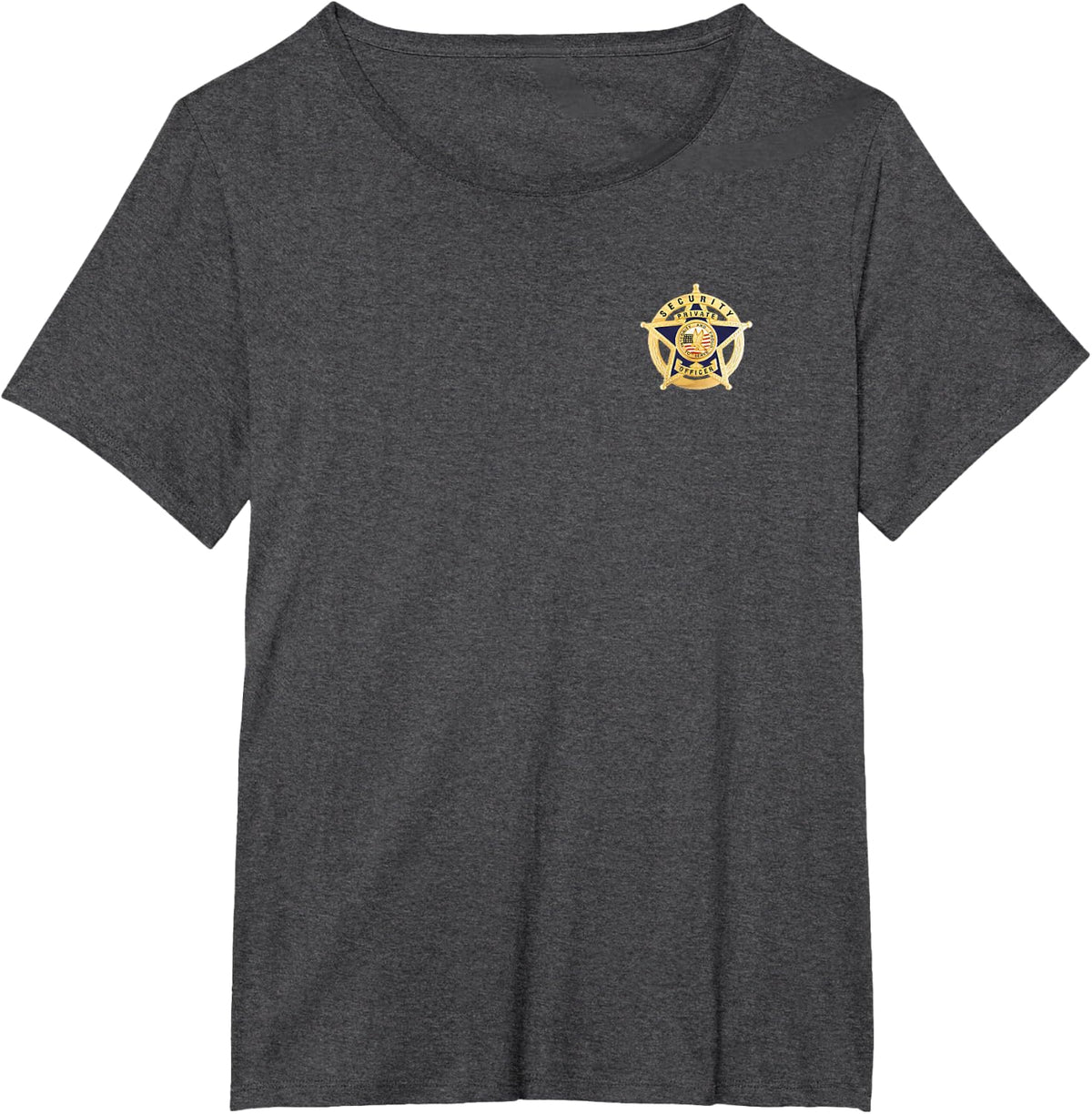 Security Guard Tshirt (Double Sided), Officer/Police Uniform T-Shirt - Dark Heather Grey