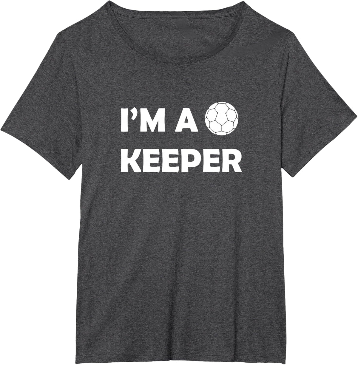 I'm A Keeper Football T-Shirt T-Shirt - Dark Heather Grey