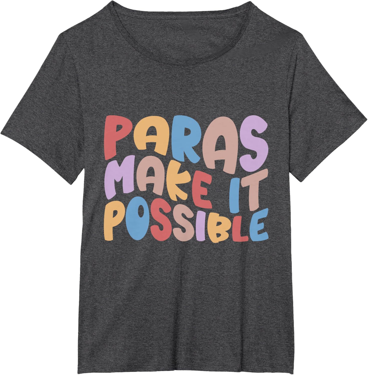 Paraprofessional para Squad Tie Dye Rainbow Back to School T-Shirt - Dark Heather Grey