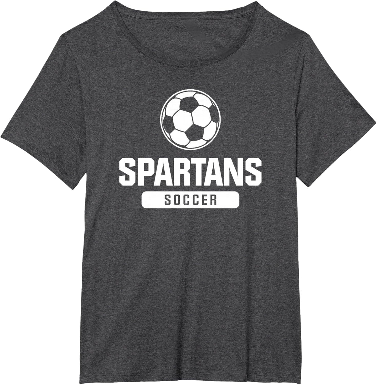 Spartans Soccer for Elementary, Middle, and High Schools T-Shirt - Dark Heather Grey