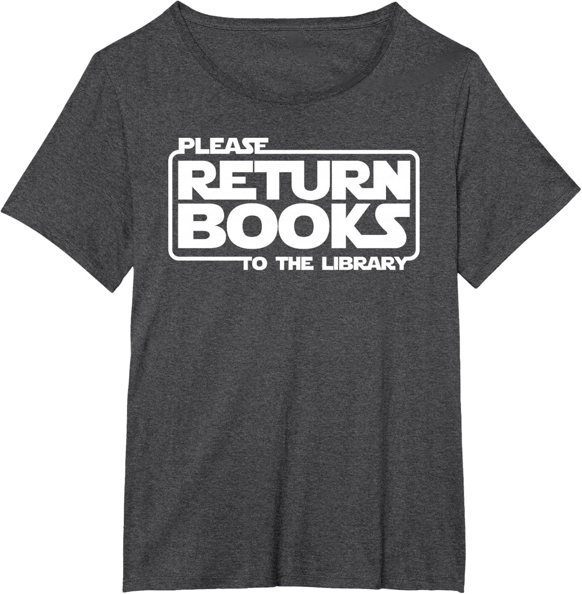 Funny Please Return Books to the Library Books lover T-Shirt - Dark Heather Grey