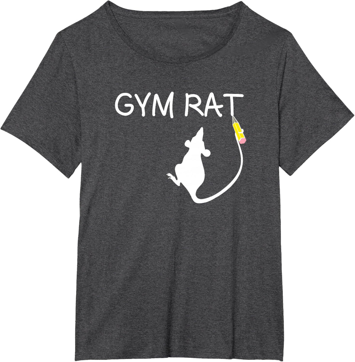 Gym Rat Funny T-Shirt - Dark Heather Grey