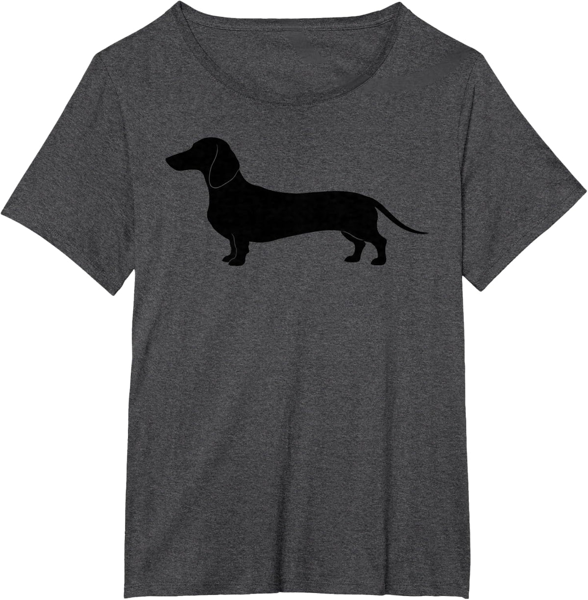 Dachshund Dog Silhouette Rescue Lover T-Shirt - Dark Heather Grey